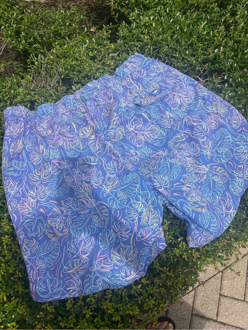 Peter Millar Mens Swim Trunks Small Atlantic Blue Fish MS22P14 Swimwear XL